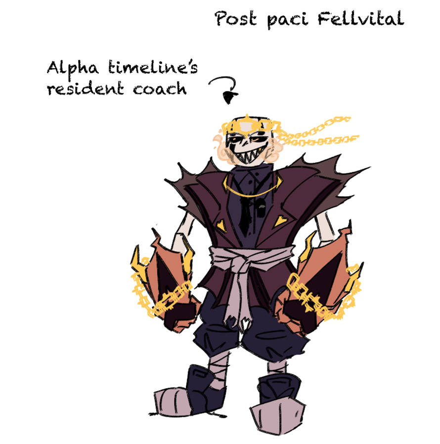 ThatJDSfeller's tweet photo. Fellvital (Canon) 
What if underfell went through similar events to Delta sans.
Lore is in the Google doc
https://t.co/i330VxE0Xa https://t.co/Lp8SAtF1Bm