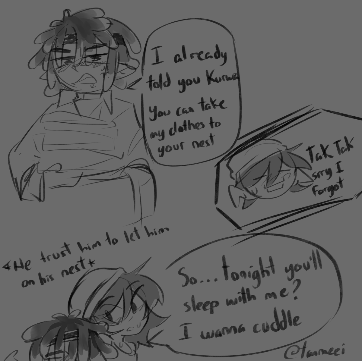 tanmeei's tweet photo. 1/??
Bueno, lo prometido es deuda, pero por pendejo terminará siendo un comic xdddd
primera parte como #naukosick omegaverse https://t.co/4g7zdyeK0f