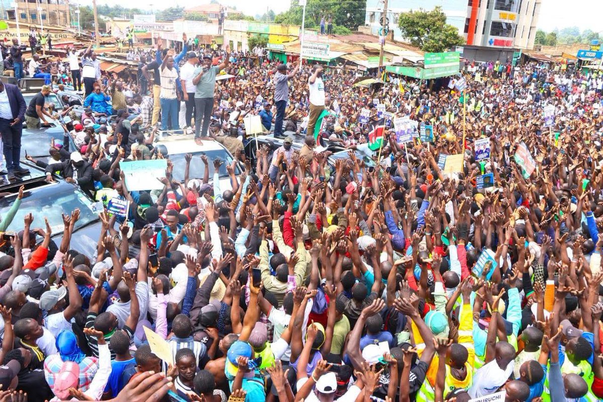 Mabonga_254's tweet photo. Last Sunday during the Linda Mwananchi Rally in Kimilili, the people of Kimilili came out in large numbers. They roared🫡

I was right there in my signature shirt full of emotions as I see our people have gradually shifted from politics of tokenism.

As HE. David Maraga has always said, 2027 is our to bring change, it will be tragedy if we allow William Ruto to get another term.

My request is that the opposition (those with similar values) unite to get this done.

We are forming the next government.