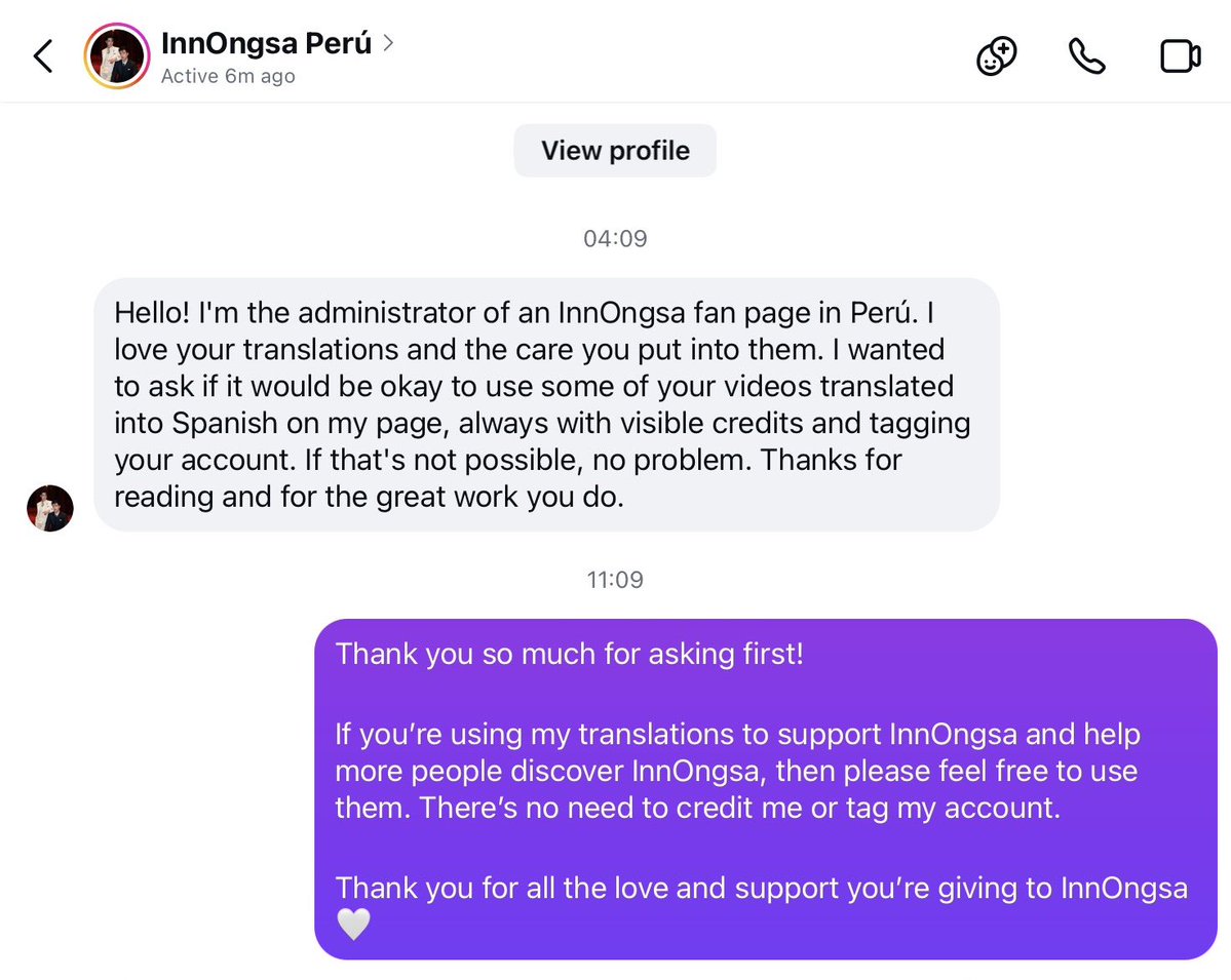 Beside_Ongsa's tweet photo. A little note.

If you're supporting InnOngsa and would like to use my translations to help more people discover InnOngsa, please feel free to do so. There's no need to ask for permission or credit me.

Let's continue spreading love and support for InnOngsa 🤍 https://t.co/XbFaH1yZyS