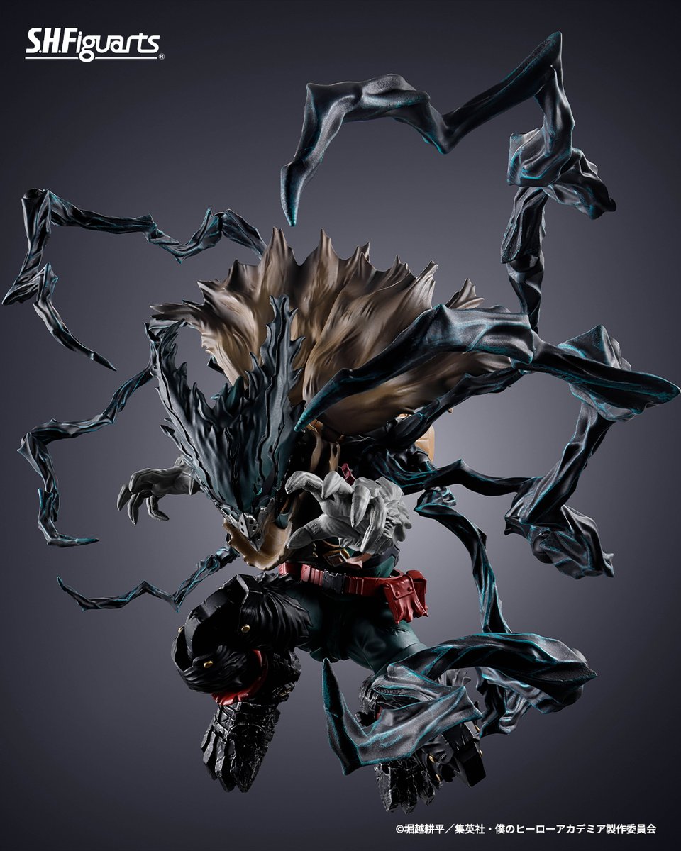 t_features's tweet photo. アニメ『僕のヒーローアカデミア』より
「S.H.Figuarts 黒デク」が魂ウェブ商店にて7/28 16時より受注開始！
🛒ご予約は→ https://t.co/jkkwLOuxcV

交換可能なマスクパーツはオフ時の再現も出来る！背中の黒鞭は可動軸でダイナミックなアクションが決まる！
#t_shf #heroaca_a #ヒロアカアーツ https://t.co/UiBAm1N4q5