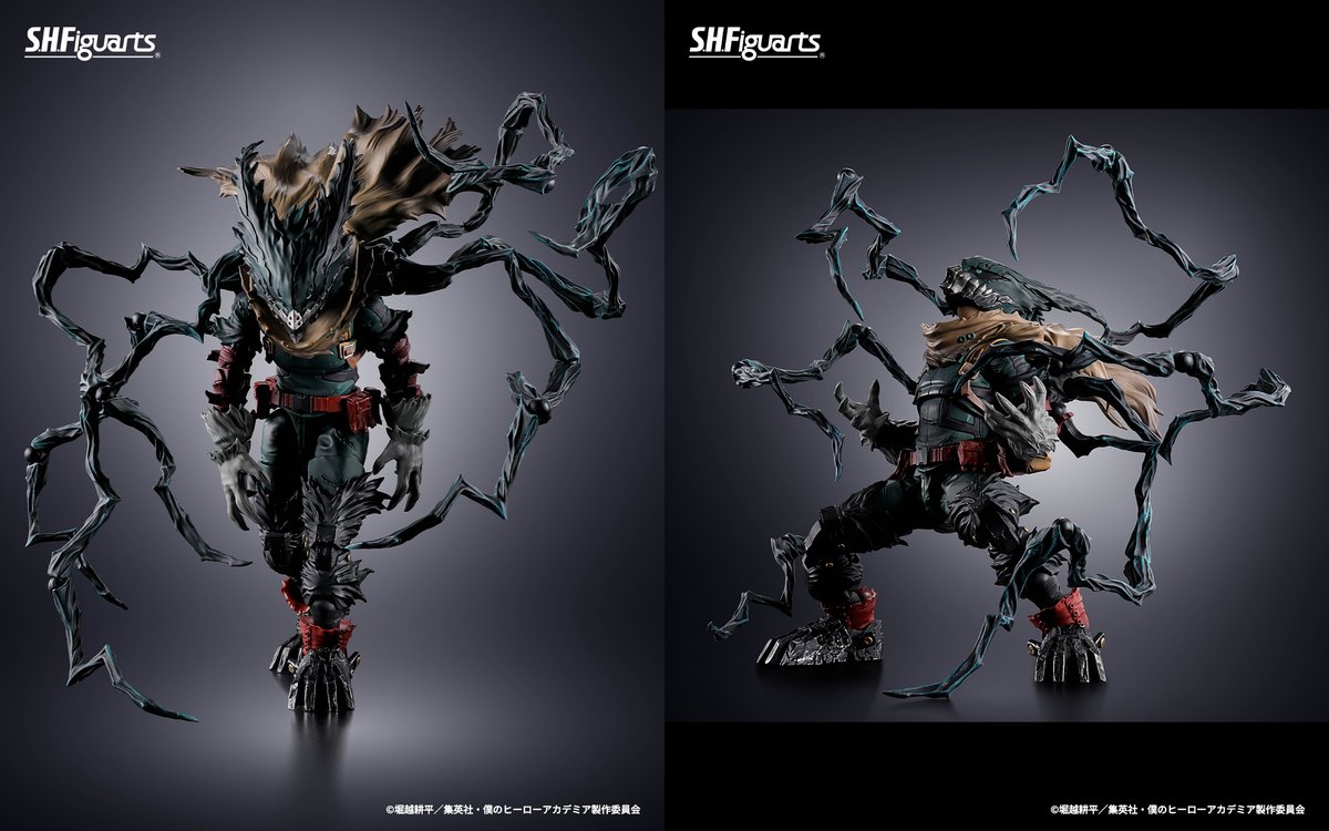 t_features's tweet photo. アニメ『僕のヒーローアカデミア』より
「S.H.Figuarts 黒デク」が魂ウェブ商店にて7/28 16時より受注開始！
🛒ご予約は→ https://t.co/jkkwLOuxcV

交換可能なマスクパーツはオフ時の再現も出来る！背中の黒鞭は可動軸でダイナミックなアクションが決まる！
#t_shf #heroaca_a #ヒロアカアーツ https://t.co/UiBAm1N4q5