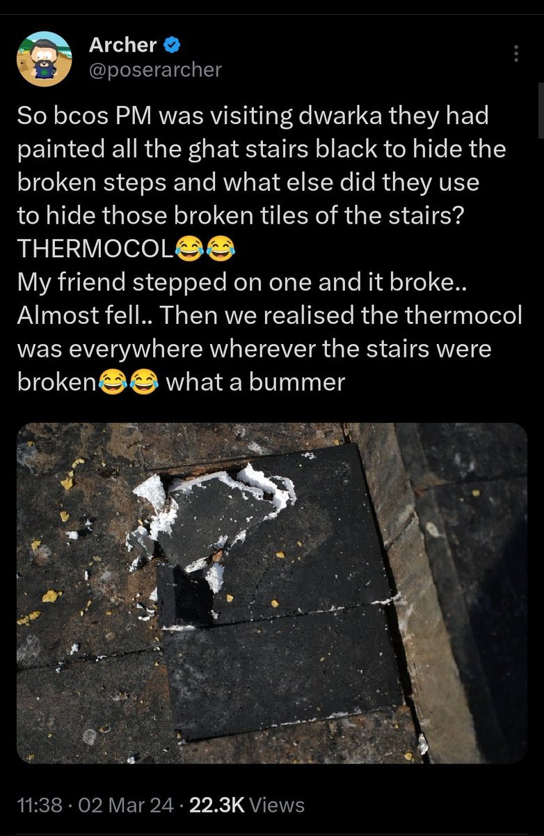 poserarcher's tweet photo. @nkk_123 Thermocol steps and the story behind it https://t.co/I1y6DesFlH