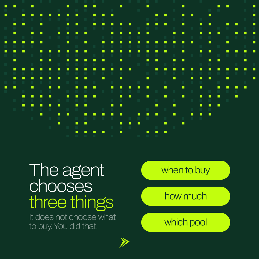 WaymarkMoney's tweet photo. You choose the assets, budget and limits.

Waymark handles the execution from there, deciding the timing, size and routing of each buy.

Every action is signed onchain and stays within the mandate.

https://t.co/7Mc2AKAfWA https://t.co/0nXMK4DWM1