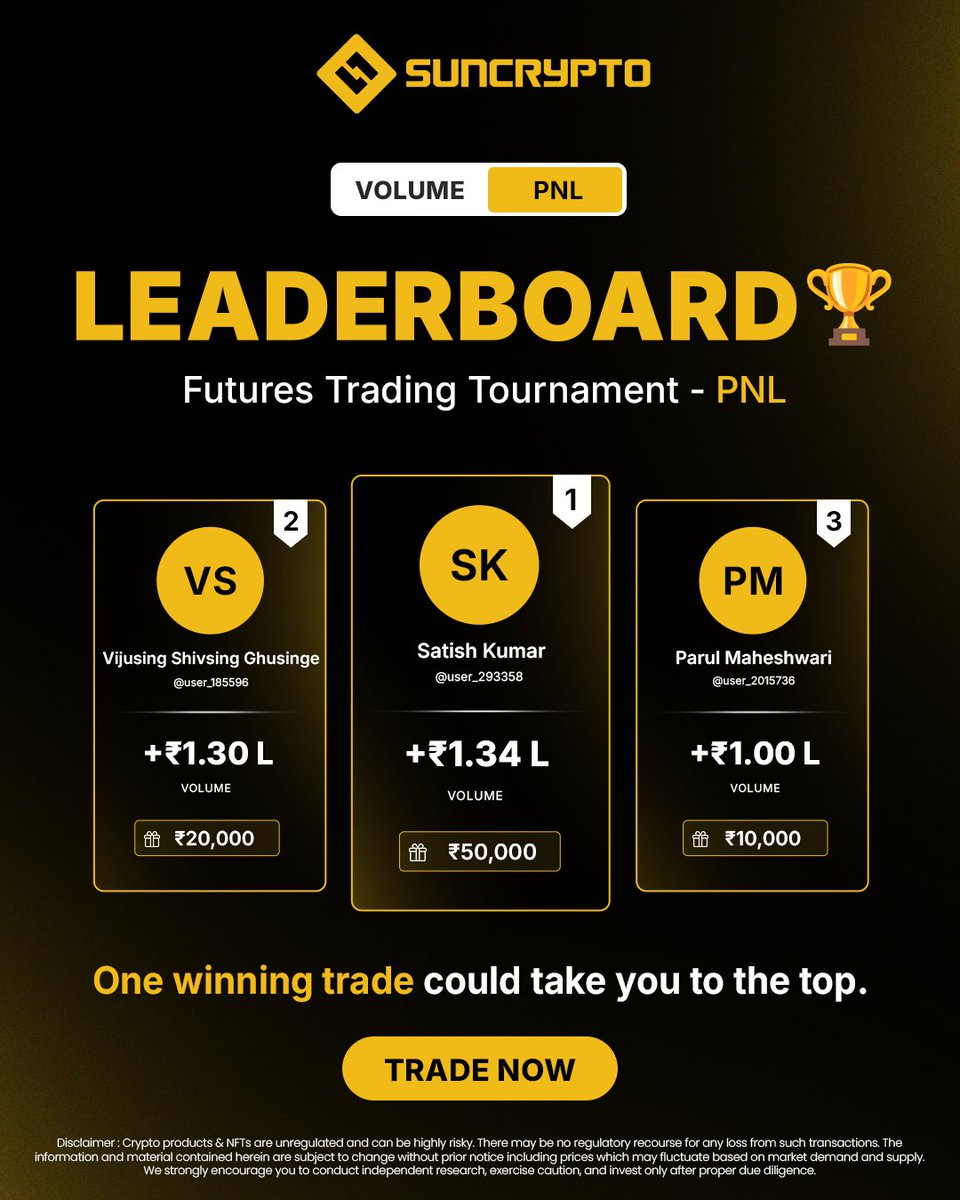suncryptoin's tweet photo. #Leaderboard #TradingLeague #suncrypto https://t.co/HFIvOahFyn