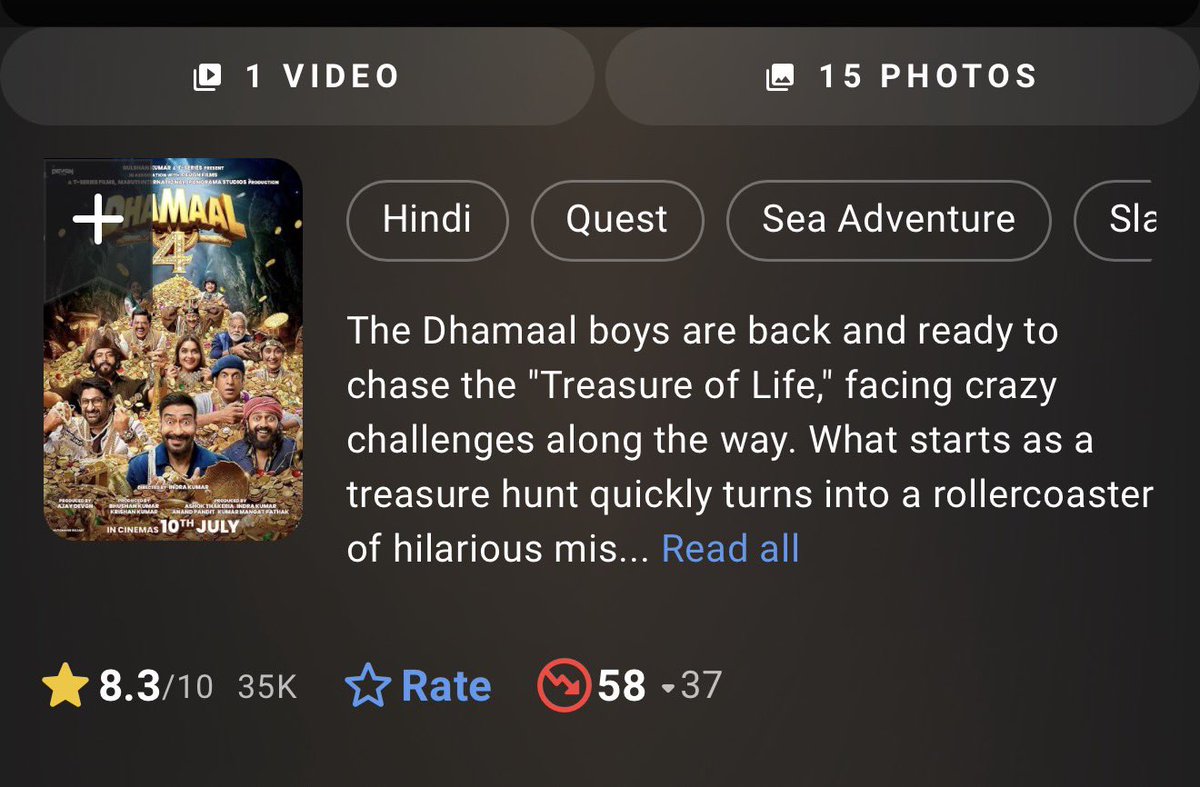 Catalan_xtra's tweet photo. IMDb : 8.3/10 
Really?😭😂😂😂

I used to pick movies based on these rating!
My whole life was a scam😭 https://t.co/QwTBduggZL