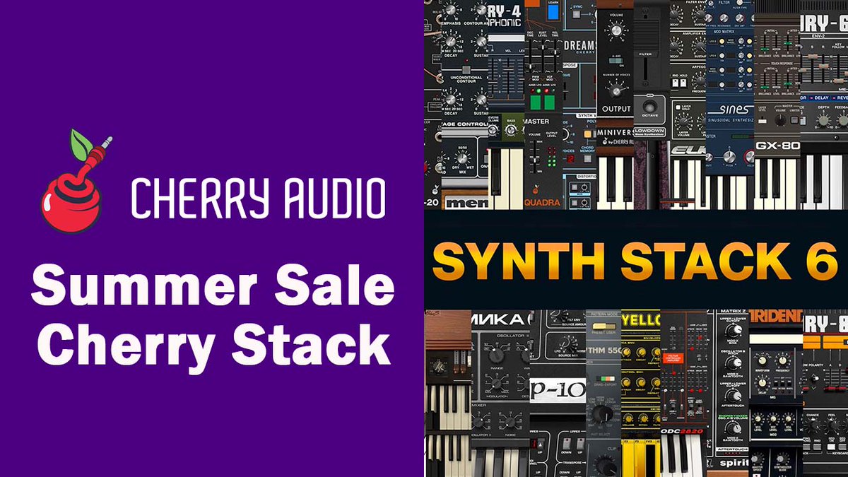 本日終了】受賞歴を持つCherry Audio音源36種類が、1本あたり約824円