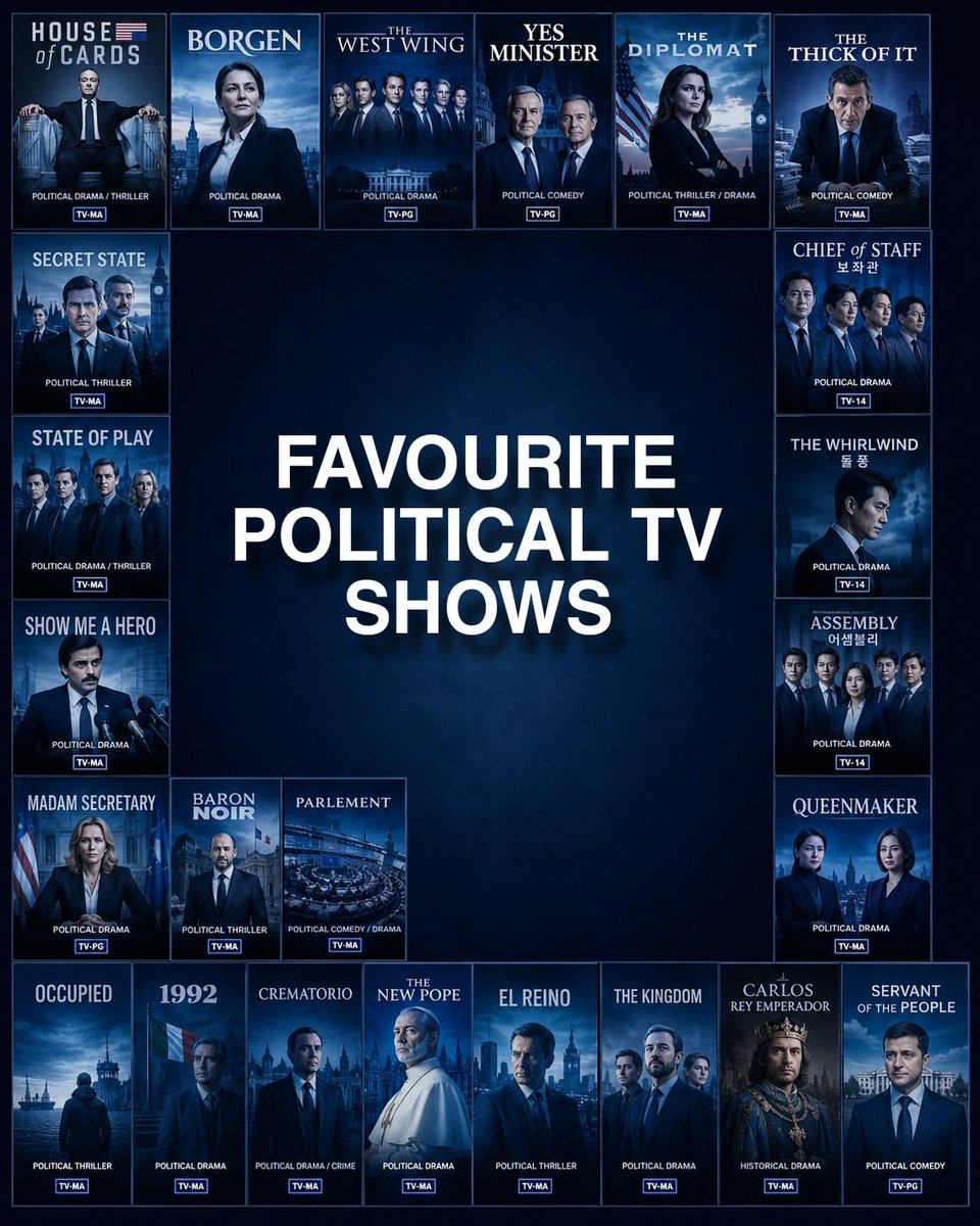 vidhya_atwin's tweet photo. Here is the best list for fans who love politics and how it works 

A political show is not just a mind game, it's a deep psychological impact possessed by others. No one knows who plays one's mind 

House of Cards

Borgen

The West Wing

Yes Minister

The Diplomat https://t.co/vbeL3lwrZQ