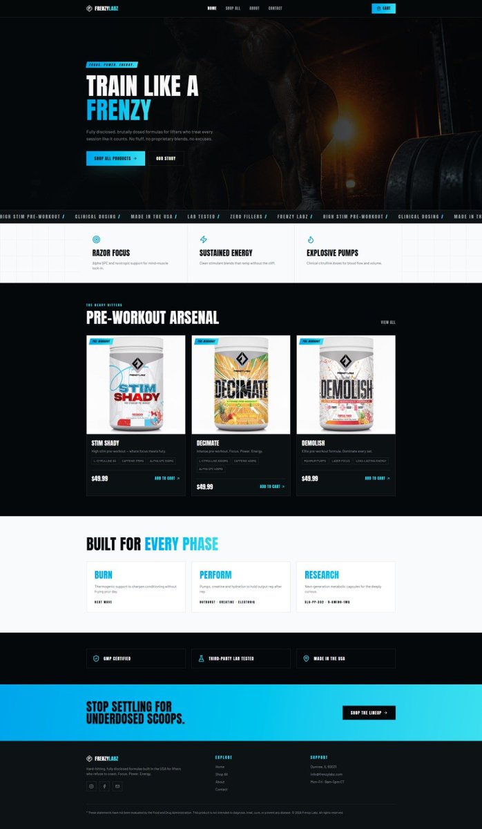 PritomDas96's tweet photo. Just finished this premium fitness supplement website in Wix Studio. 💪
Modern UI, responsive design, and a clean eCommerce experience.

Open to new projects—DM me if you're looking for a custom website.

#WixStudio #WixDeveloper #WebDesign #eCommerce #Portf https://t.co/V271sMYEeW