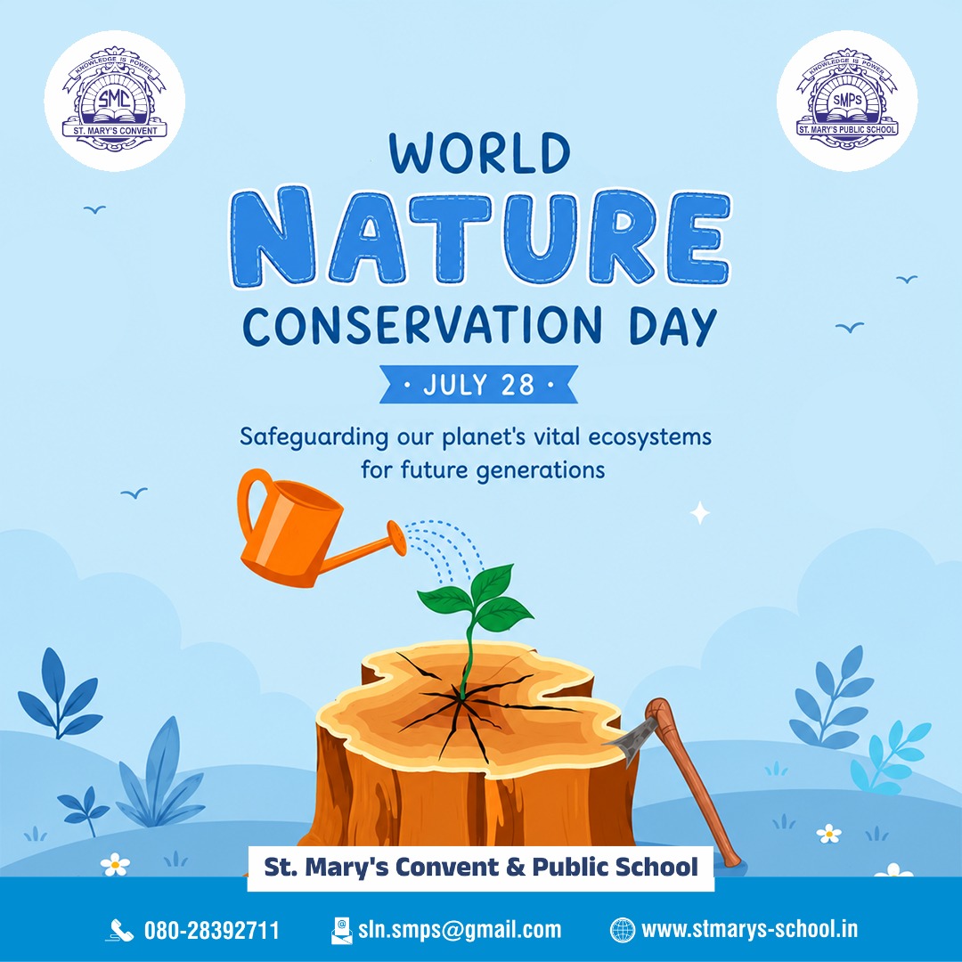 ST_MARYSCONVENT's tweet photo. Our planet is our shared home, and protecting it is a responsibility we all share. 

This World Nature Conservation Day, let’s take a step towards safeguarding our forests, wildlife, water, and natural ecosystems for generations to come.

Happy World Nature Conservation Day! https://t.co/RUwk9GGUgP