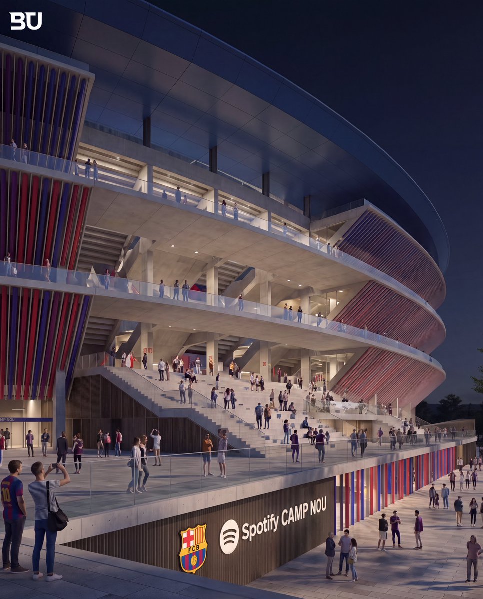BarcaUniversal's tweet photo. The Camp Nou at night will look absolutely BEAUTIFUL! 🏟️😍 https://t.co/VLVMMV1gNJ