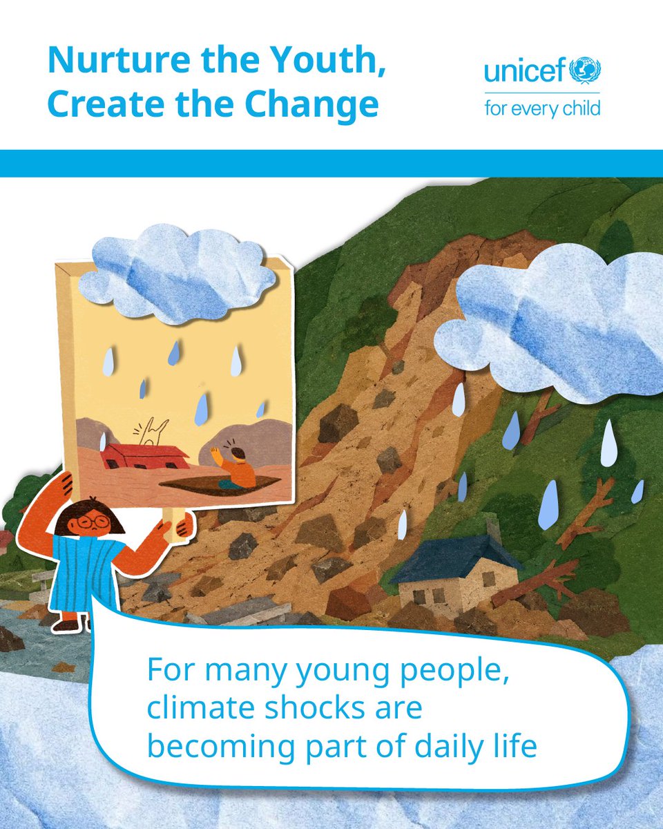 myUNICEF's tweet photo. 💙#JanjiKita is our promise to every child.

Climate change is already affecting young people's lives today. 

They need protection, stronger support systems and a meaningful voice in shaping solutions.

Read more:
🔹https://t.co/dRb40SJZee
🔹https://t.co/jsfD9Nb0SM https://t.co/x29tsWTw5x