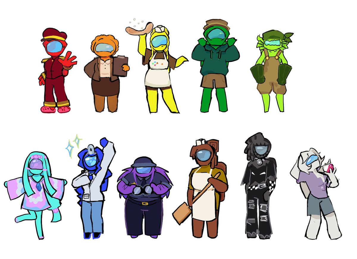 SketchyTulips's tweet photo. Ok.. Here's all of my among us show designs!!
#amongusshow https://t.co/Uj26UWe0b3