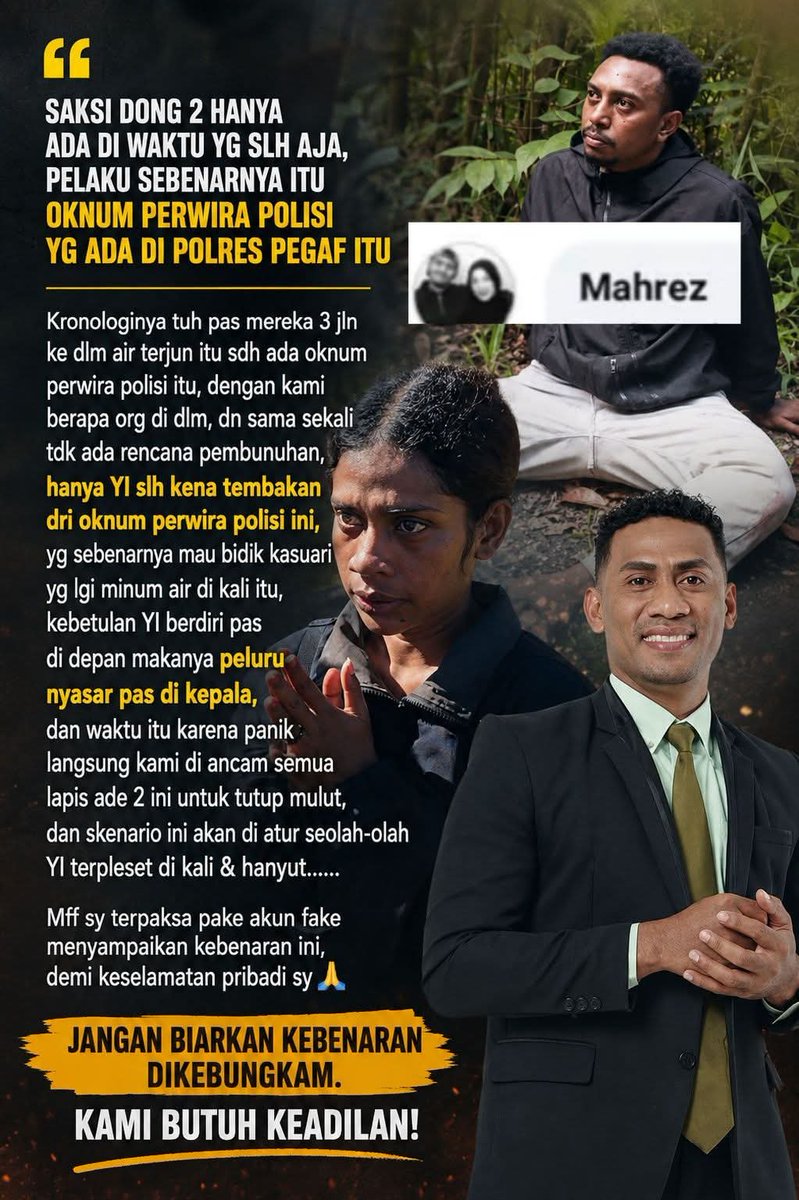 indepenSumatera's tweet photo. MISTERI KEMATIAN YANTO💔

Kalau mayat tidak di temukan ,pasti semuanya akan berjalan mulus, tapi sang pencipta tidak membiarkan hal ini terjadi. Dan pengakuan pun mulai berdatangan sebelum hasil otopsi membuktikan 🙄😔 . Semoga saja apa yang di sampaikan saksi ini benar adanya , 😔 

Turut berdukacita 😔 
Yang mendalam ,atas musibah yg menimpah saudara terkasih Yanto idorway 😔