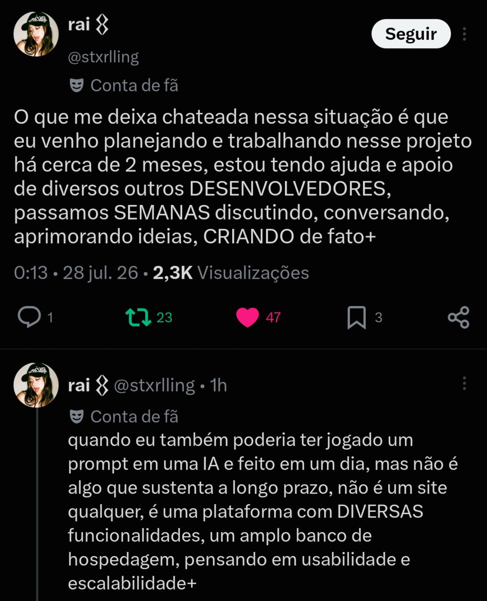 Angelsaasj's tweet photo. Pra quem tá criando conta naquele site de AU cancela. É uma ideia roubada feita por IA. O original ainda vai existir 👇🏻 https://t.co/cpWjLl2mli