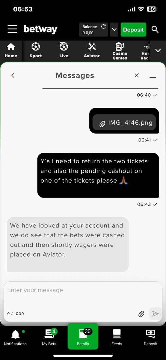 Jay94108916's tweet photo. @Betway_za you have to return my cashout that you closed overnight saying it was someone that logged into my account which nobody have access to my account. I woke up and my two big tickets were out and when I try to chat  they said someone logged into my account. I was scammed! https://t.co/GlfoYL1zK3