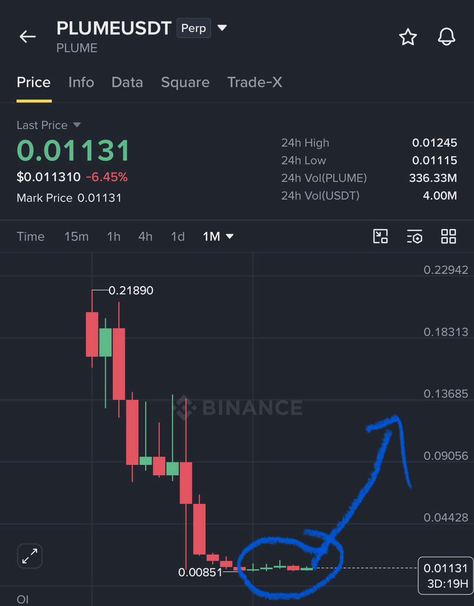 GVRCALLS's tweet photo. plume:native spot analysis ✅

It’s planning to start reversal in between 0.008-0.012$ and then it could reach 0.05-0.09$ in mid term hold https://t.co/vt8IJoWvjE