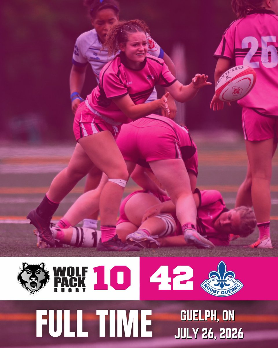 RugbyAlberta's tweet photo. The Women's Alberta Wolf Pack wrapped up the 2026 U19 Canadian Rugby Championships with their final game against Quebec, putting two tries on the board in a 10–42 finish 🐺

Kiera Andasol Dubyk (1T) 🏉
Kayla MacLean (1T) 🏉

📸 @RugbyOntario https://t.co/YszyKwqpyS