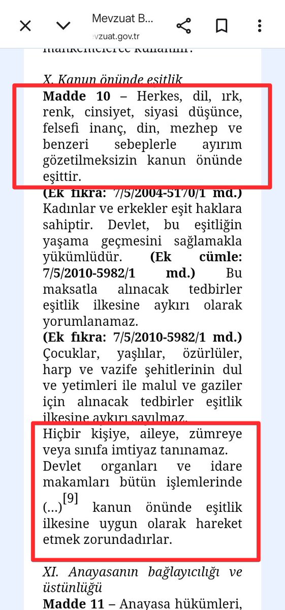 enginavci_lp's tweet photo. Anayasanın belirlediği ÇERÇEVE  bellidir.

Hiçbir kişi, aile, zümre veya sınıfa imtiyaz tanınamaz.
Devletin bütün organları ve idare makamları, işlemlerinde kanun önünde eşitlik ilkesine uygun hareket etmek zorundadır.

Kimse bu çerçevenin dışına çıkamaz.
@TBMMresmi @Akparti https://t.co/mbO6h6LSjL