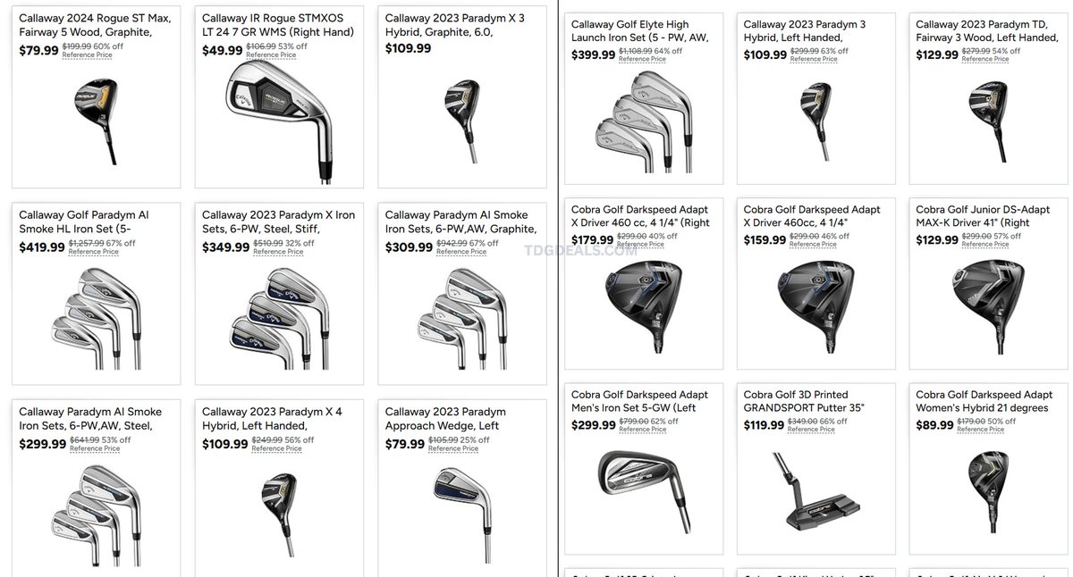 thedealsguy_'s tweet photo. INSANE GOLF DISCOUNTS

SOME OVER 70% DISCOUNTED

BRAND NAME CALLAWAY, SO MUCH!!! GO BUY GET FOR CHEAP!!!

https://t.co/ms3drjvWTQ

#ad https://t.co/jnJTOIvm66