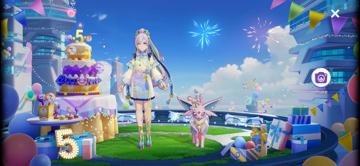 EllanovaKlori's tweet photo. Just realized. I only have free background 😂 #PokemonUNITE #PokemonUNITE5th #UNITEDBYUNITE #Pokemon https://t.co/iplScOyAY9
