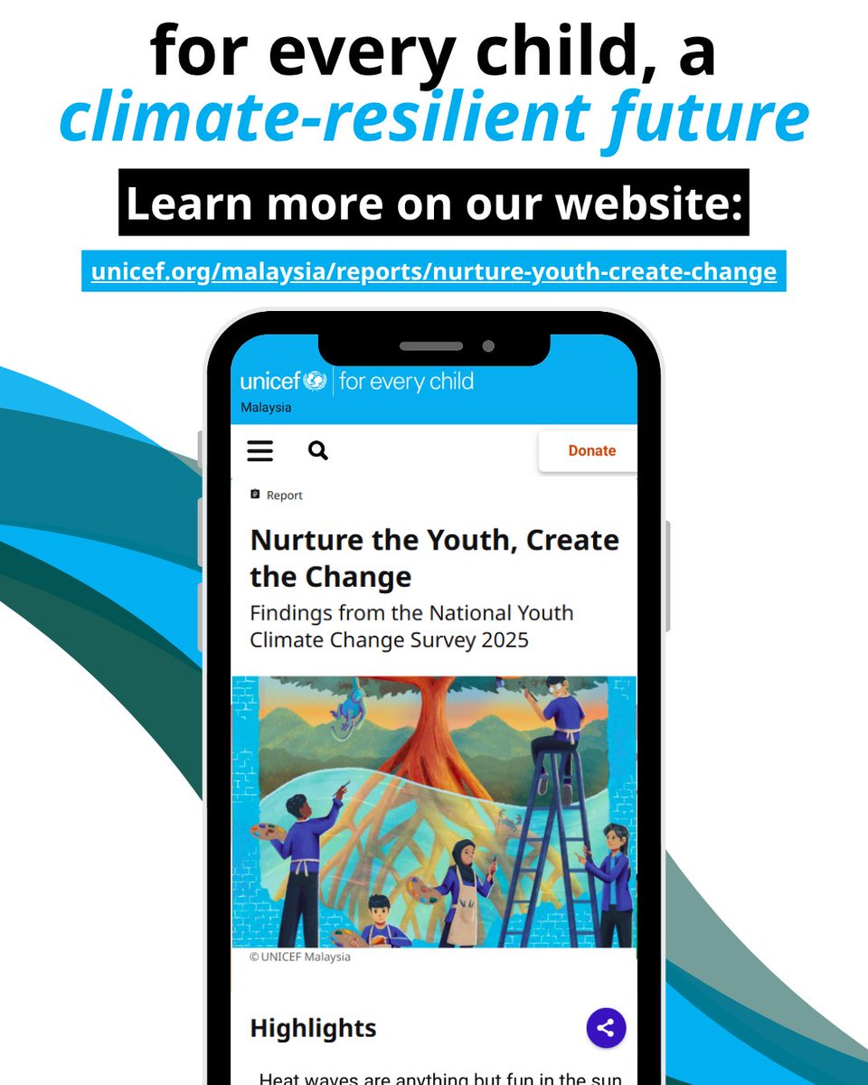myUNICEF's tweet photo. 🌏 More than 8 in 10 young people experienced a climate-related disaster in the past year.
🌏 Nearly 1 in 2 experienced two or more.
🌏 More than 9 in 10 are worried about the future. https://t.co/0MztMBUunP