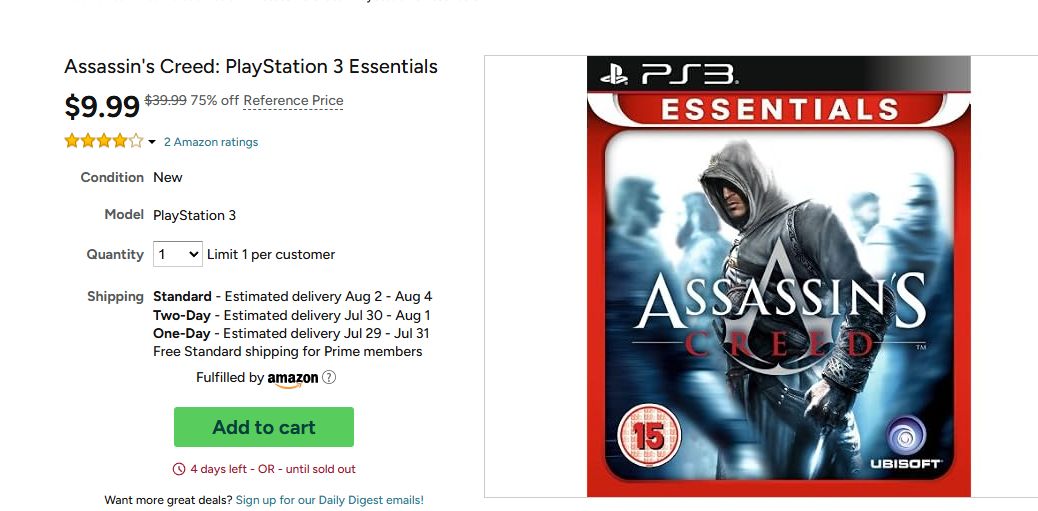 Wario64's tweet photo. Assassin's Creed: PlayStation 3 Essentials (PS3) is $9.99 on Woot https://t.co/kEFwPlNUwv [ad] https://t.co/l3h8v5InvY