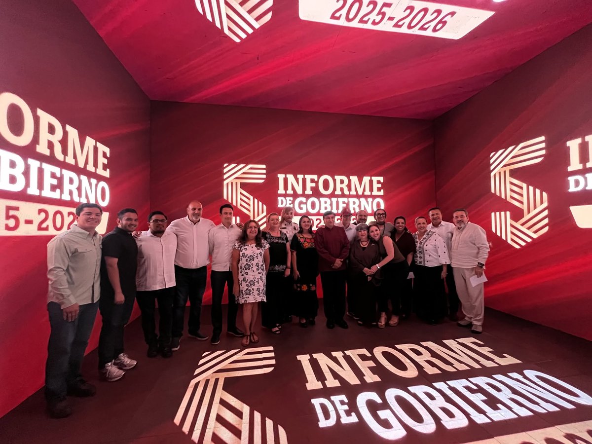 InifeecCamp's tweet photo. Nuestra Directora General, Arq. @Martha_ArjonaMX, acompañó a nuestra gobernadora @LaydaSansores en la inauguración del Cubo Informativo, una experiencia virtual que presenta los resultados de cinco años de transformación.

#Layda5toInforme https://t.co/EfZ51NWkrK