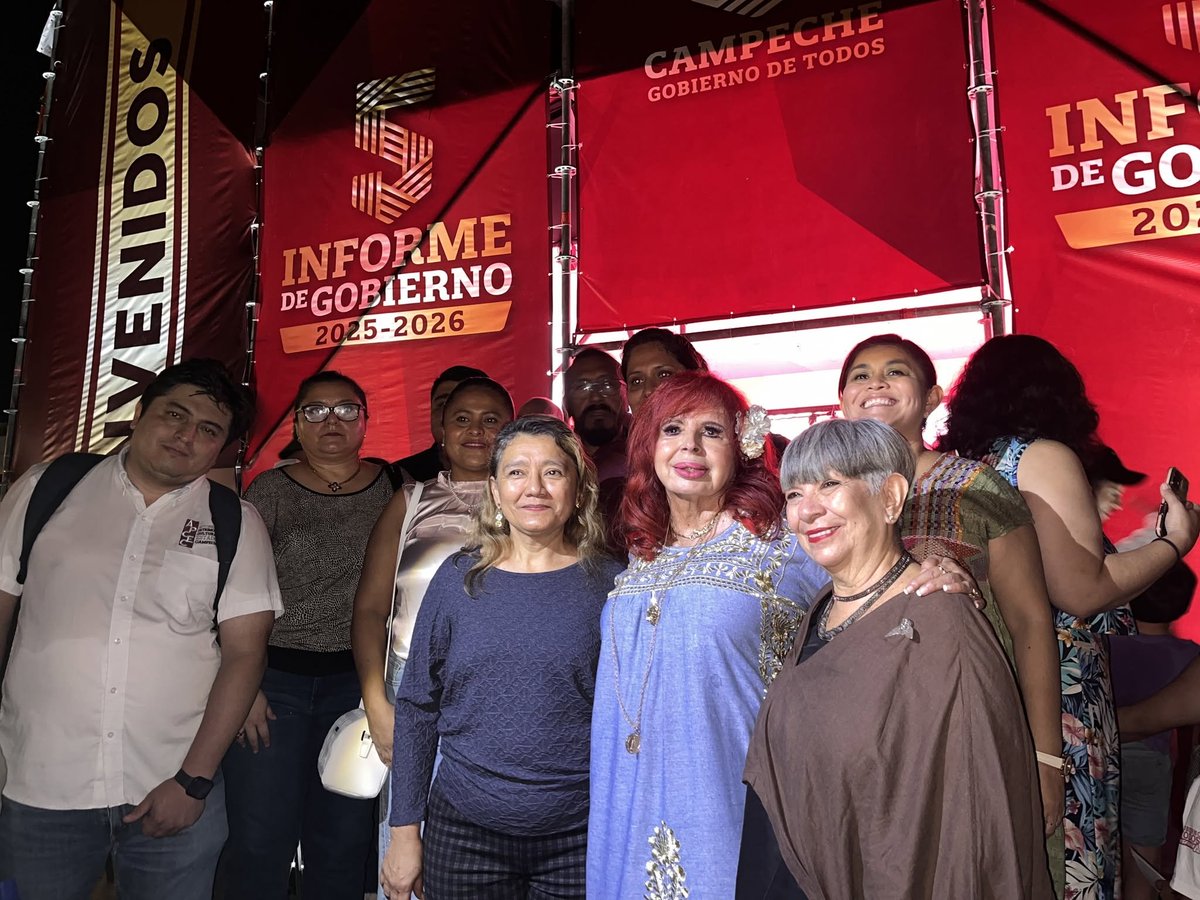 InifeecCamp's tweet photo. Nuestra Directora General, Arq. @Martha_ArjonaMX, acompañó a nuestra gobernadora @LaydaSansores en la inauguración del Cubo Informativo, una experiencia virtual que presenta los resultados de cinco años de transformación.

#Layda5toInforme https://t.co/EfZ51NWkrK
