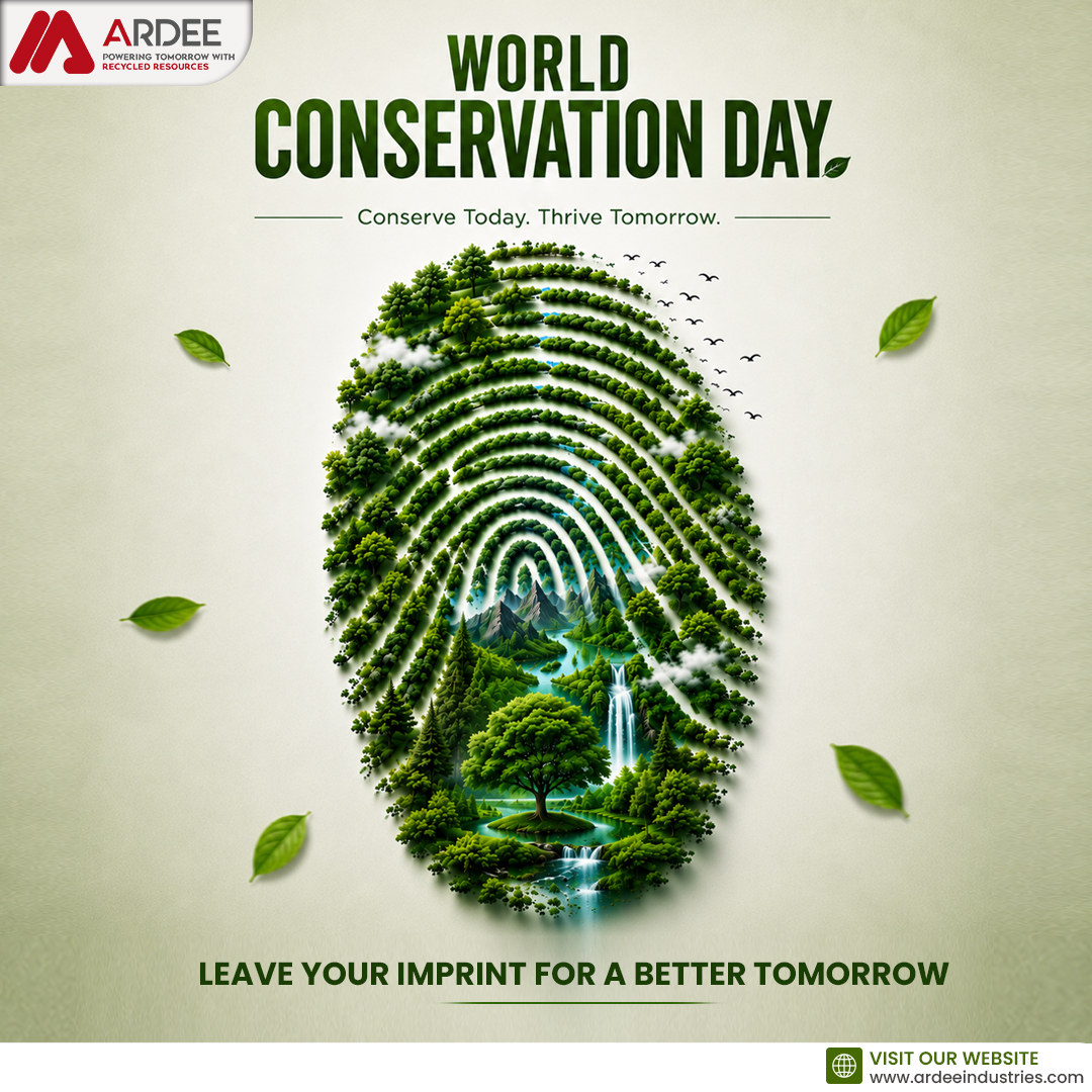Ardeeltd's tweet photo. Every action leaves an imprint.

This #WorldConservationDay, choose sustainability through responsible recycling. Together, let's build a better tomorrow.

#CircularEconomy #ArdeeIndustries https://t.co/UFeEQvJxeN