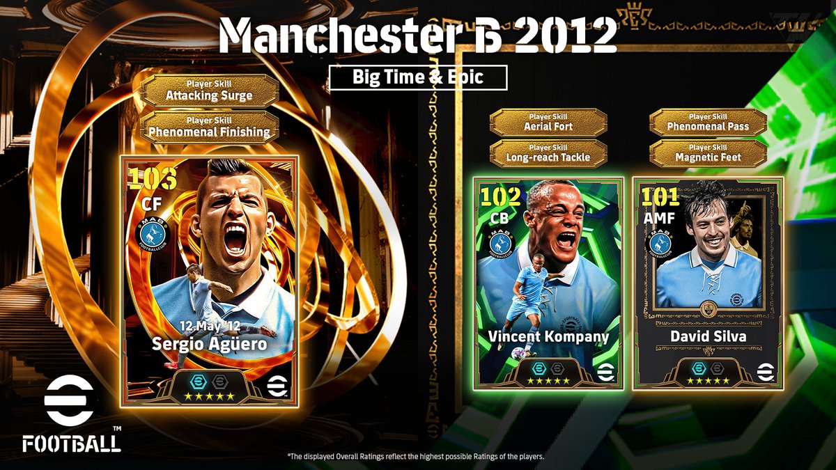 arandomuser2002's tweet photo. (Concept) AGUEROOOOOO!!!! 🔥🚀 
Sergio Agüero debutss as a Big Time player 🪄

Relive the match where his decisive goal crowned Manchester B champions of the League!  

Vincent Kompany and David Silva also debut as Epic players.
#efootball📷 #concept https://t.co/GNKAoJQgiB