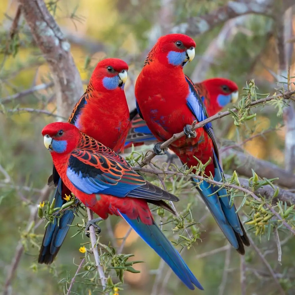 Hana_b30's tweet photo. Australian Parrots: Crimson Rosella (Platycercus elegans) https://t.co/pg1CVUG4U4