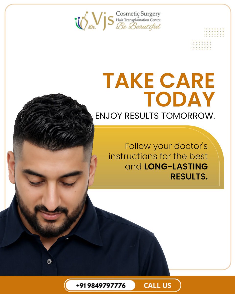 VJsclinic's tweet photo. Great hair transplant results don't happen by chance—they happen with proper aftercare. 🌱

Visakhapatnam, India, 530003
☎️ +91-9849797776
🌐 https://t.co/NFDDjumxvE

#drvjscosmeticsurgery #hairhealth #haircaretips #recoveryjourney #aestheticcare https://t.co/69mHs4XeVP