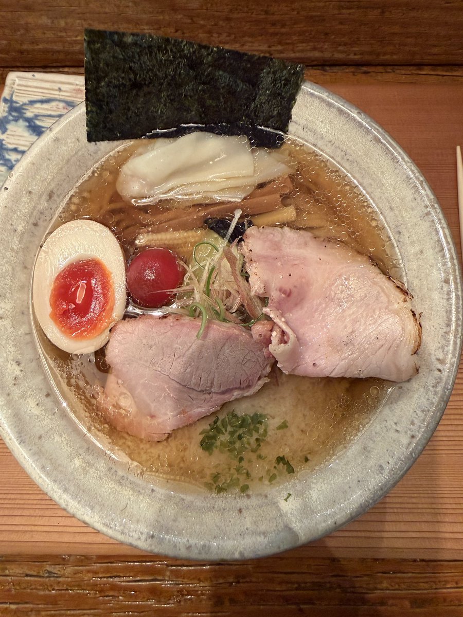 itaita555's tweet photo. Homemade Ramen麦苗
大森にランチ🍜
翡翠なすの冷やしいりこ2回目頂きました
おつまみ海苔、和牛ちゃーと一緒にとても美味しく頂きました https://t.co/EBLwxm7qsl