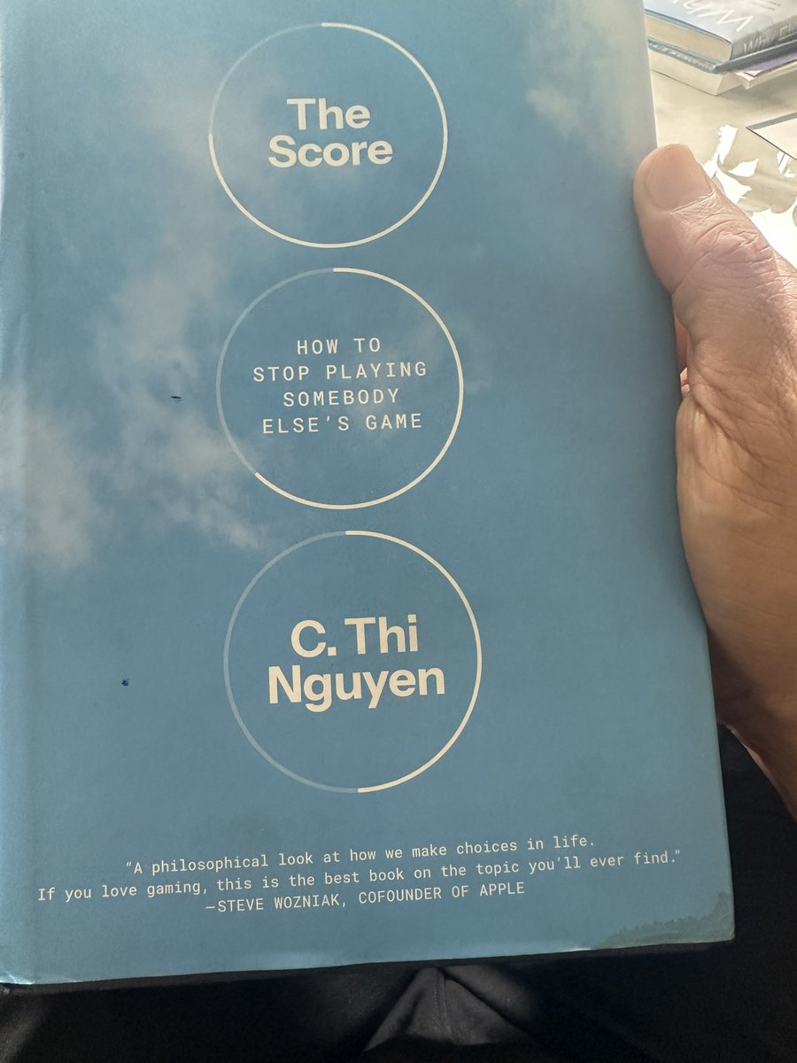 ceokoenig's tweet photo. Finished The Score by C. Thi Nguyen. A brilliant exploration of games, goals, and the metrics that shape our lives. It made me question how often we end up playing someone else’s game.. https://t.co/RPMR5GsxM2