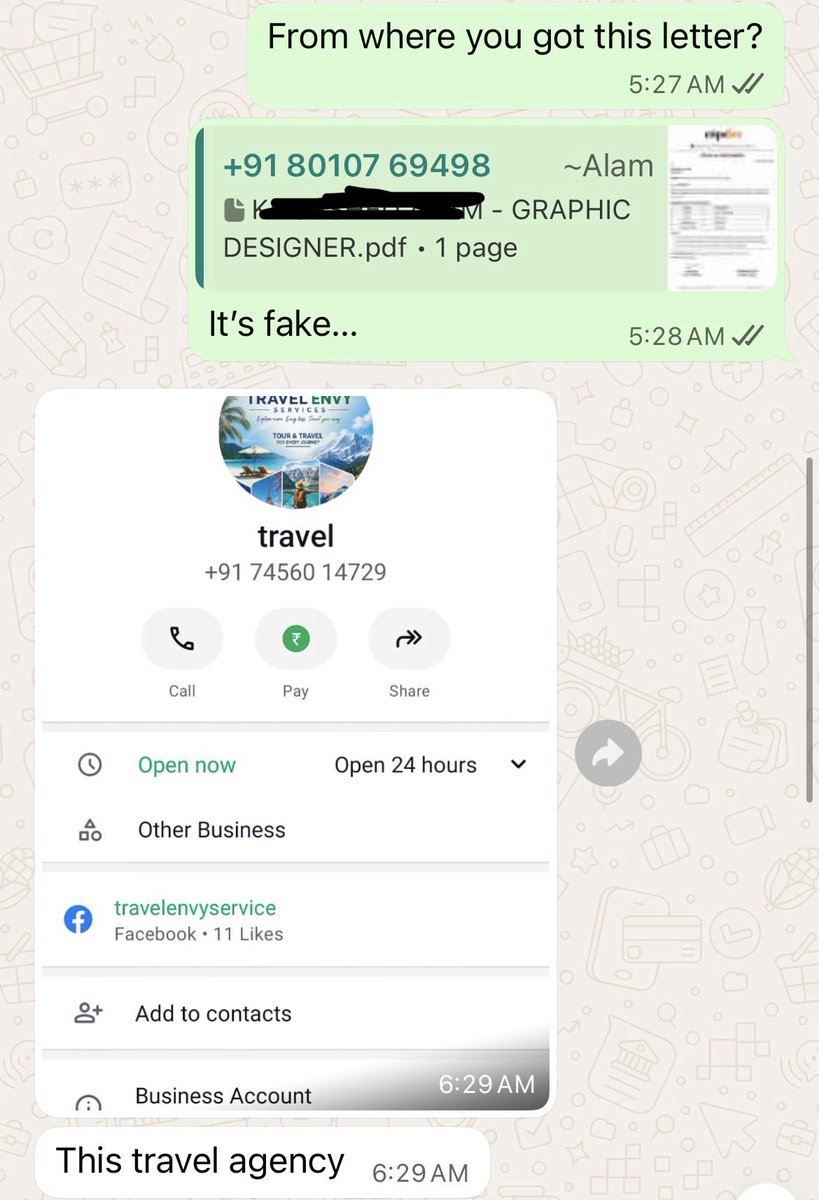 fyd_ritik's tweet photo. I am shocked by seeing the way people are scamming these days….

Guys, if you are applying for jobs in Dubai based companies, please be careful with these job scams.

Someone recently came very close to falling for one, and the scammers were using my company’s identity to make everything look real.

He came across a job advertisement on Instagram from a company called “Travel Envy”. 

He applied, spoke to them and eventually received an offer letter. 

Luckily, before going ahead, he sent the letter to me and asked if it was genuine.

When I opened it, I was shocked.

The letter had @0xExpelee name, our old address, our letterhead and even my signature. 
Everything had been copied and presented as if the offer had officially come from us.

But the entire thing was fake.

@0xExpelee  is closed. 

We are not hiring anyone, we are not conducting interviews and we have not authorised “Travel Envy” or anybody else to recruit in our name.

I’m sharing the screenshots here because I want people to see how real these scams can look. 

This wasn’t just a random message with obvious spelling mistakes. 

It was a proper-looking offer letter using the identity of a real company.

Thankfully, this person decided to verify it. Someone else might not.

If you receive any job offer or communication in @0xExpelee name, please do not trust it. 

Don’t send money and don’t share your Aadhaar, PAN, banking information, OTPs or personal documents.

Save the messages, report the Instagram ad and account, and report the matter to the cybercrime authorities.

Please share this with anyone currently looking for a job. 

Always talk & check the background of authorized person before getting hired.