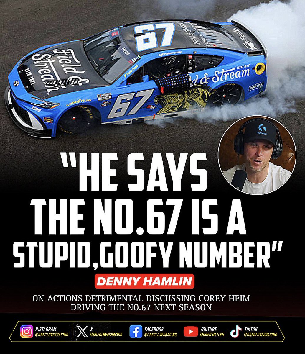everyboylr's tweet photo. I know I’m weird… I just like having 23,45,67. Having 35 just doesn’t fit…. 

#nascar #nascarracing #dennyhamlin #coreyheim #23xiracing https://t.co/TAGikQCzjU