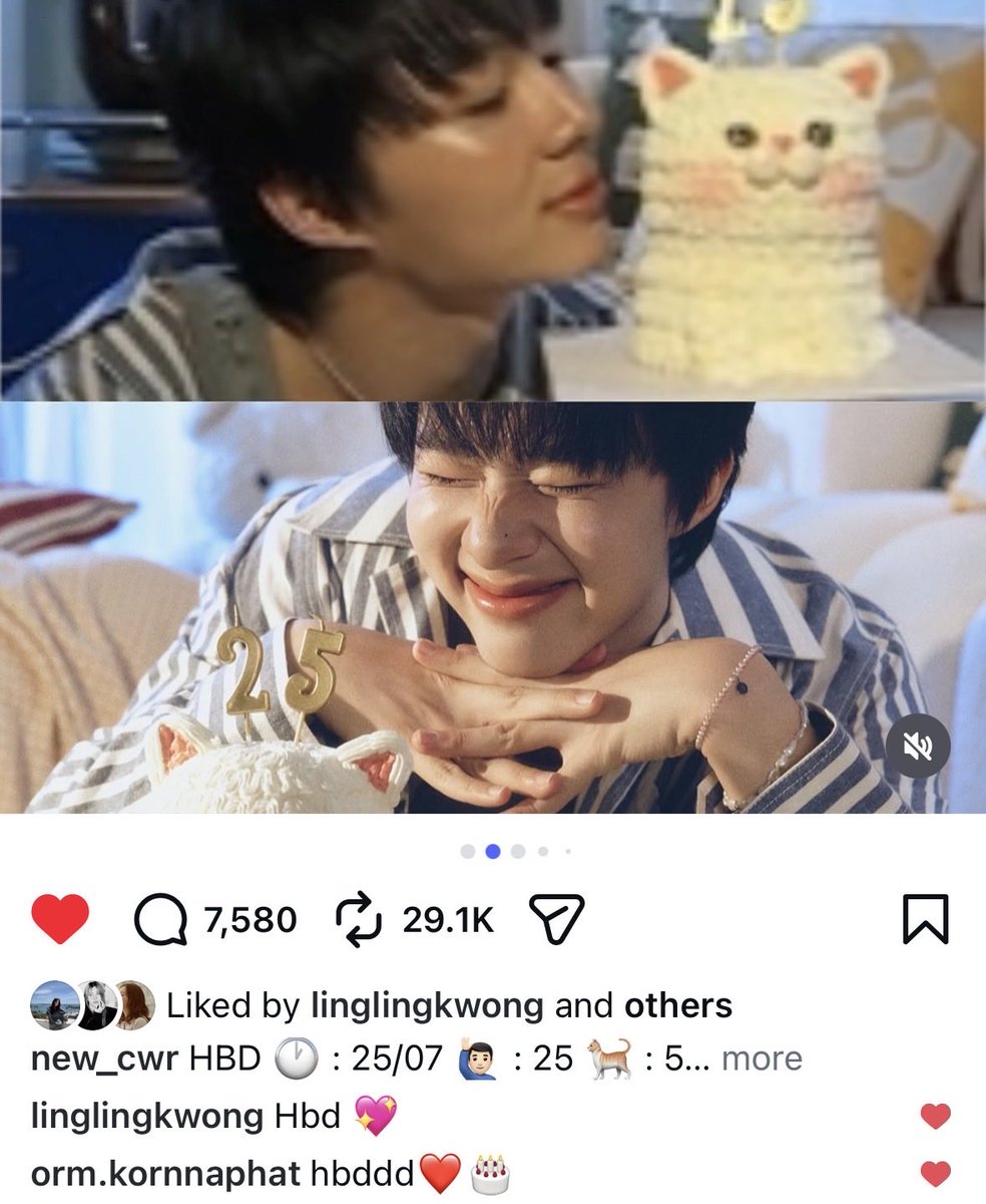 Luckycharizardd's tweet photo. LingOrm saying HBD to NuNew is so cute! I always love their interactions! Happy belated birthday to this cutie pie!! 💖🎂🎉

#Lingorm #หลิงออม #ormkornnaphat #linglingkwong #Nunew https://t.co/rgjTowSSCQ