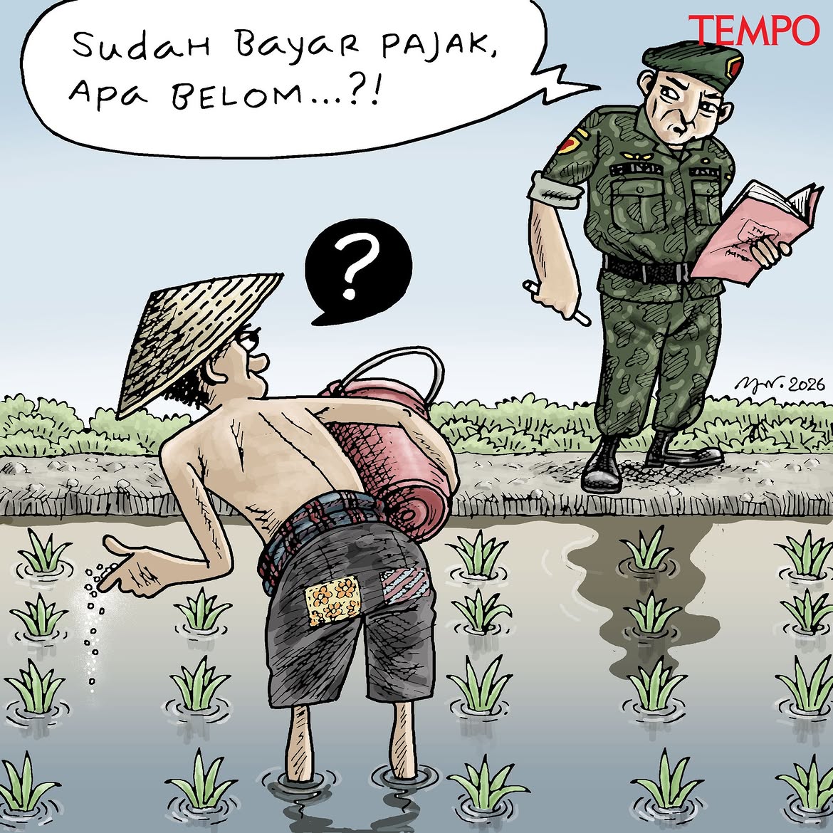 tempodotco's tweet photo. Jika Tentara dan Polisi Menjadi Pengawas Pajak

Militerisasi sampai ke mana-mana. Polisi dan tentara jadi cepu petugas pajak.

#KartunTempo #KartunMajalahTempo #MajalahTempo https://t.co/EHhZjWObA5
