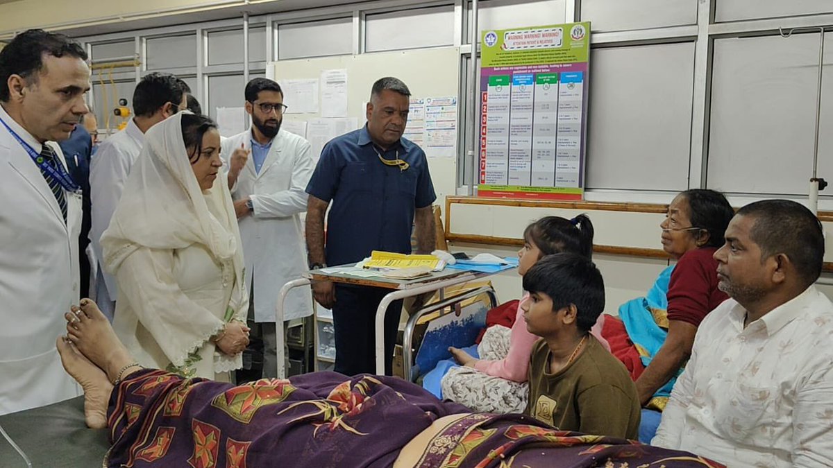 CM_JnK's tweet photo. Chief Minister has expressed deep concern over the road accident at Gund, Kangan, in which several pilgrims returning to Srinagar after performing the Yatra were injured. He has directed that the injured be provided the best possible medical care and deputed Health Minister @sakinaitoo to visit SKIMS and oversee their treatment.