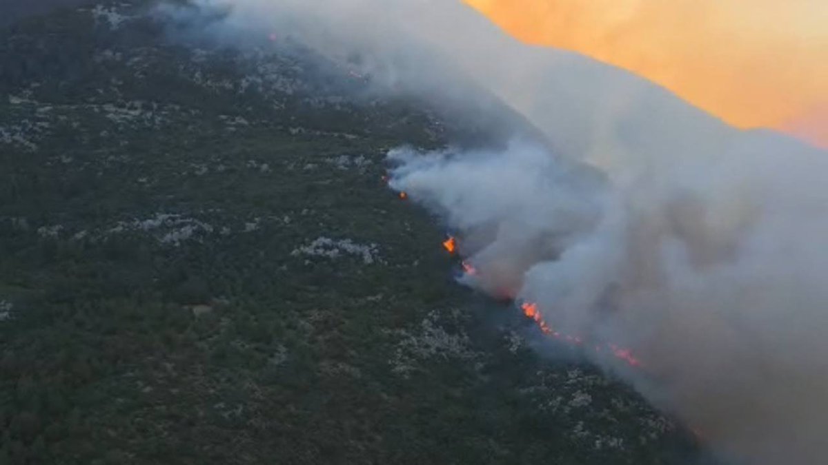 DibuHaber's tweet photo. 📌Antalya Kaş'ta orman yangını...

Yangına ilk etapta 6 helikopter, 3 uçak, 14 arazöz, 5 su ikmal aracı, 2 ilk müdahale aracı ve 135 orman işçisiyle müdahale ediliyor. https://t.co/iLpqis6zG3