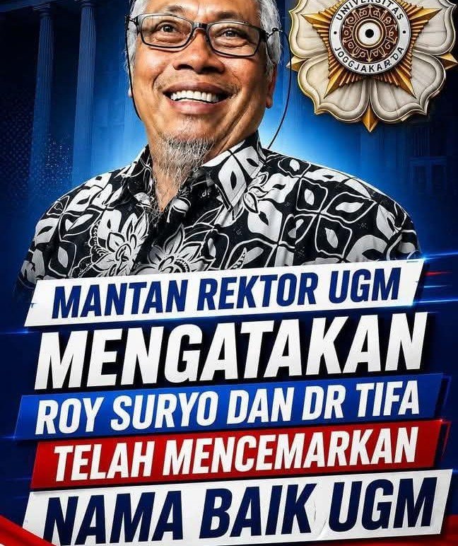 SigitWasito8's tweet photo. Harusnya UGM melaporkan Tifa dan Roy Suryo ke Bareskrim polri https://t.co/P3RdzsDJco