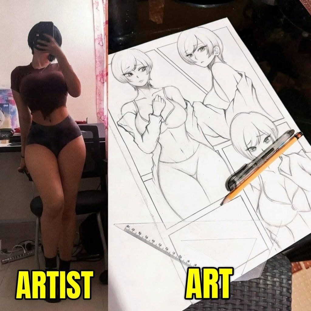 romcomanime49's tweet photo. Artist is much more interesting than art 😭 https://t.co/VlYuDBzg75