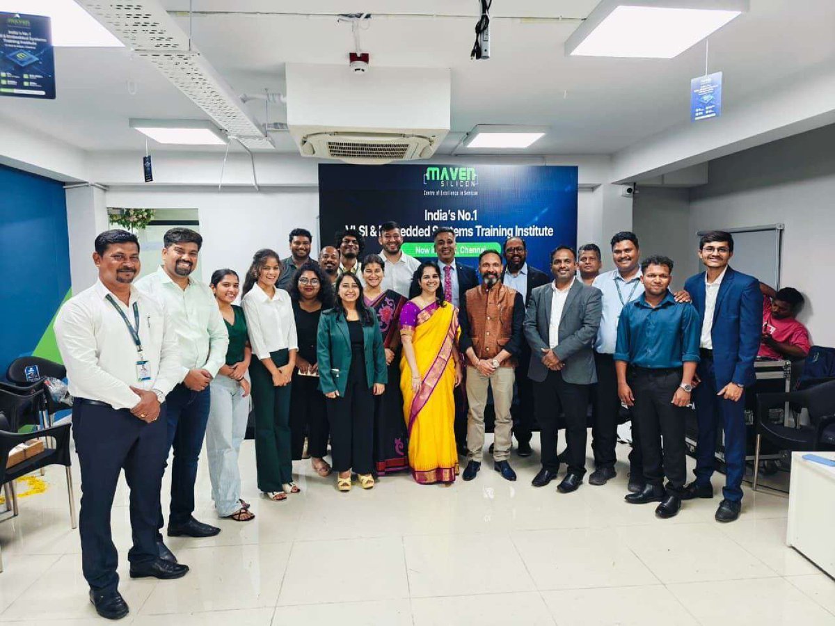 NaFaUpSpo's tweet photo. #MavenSilicon has inaugurated its #CentreofExcellence (CoE) for #VLSI and #EmbeddedSystem Design Training in #Chennai.
The new CoE aims to equip students & professionals with industry-relevant #semiconductor and embedded systems skills, strengthening India's talent pipeline https://t.co/CWnLv3hsoK