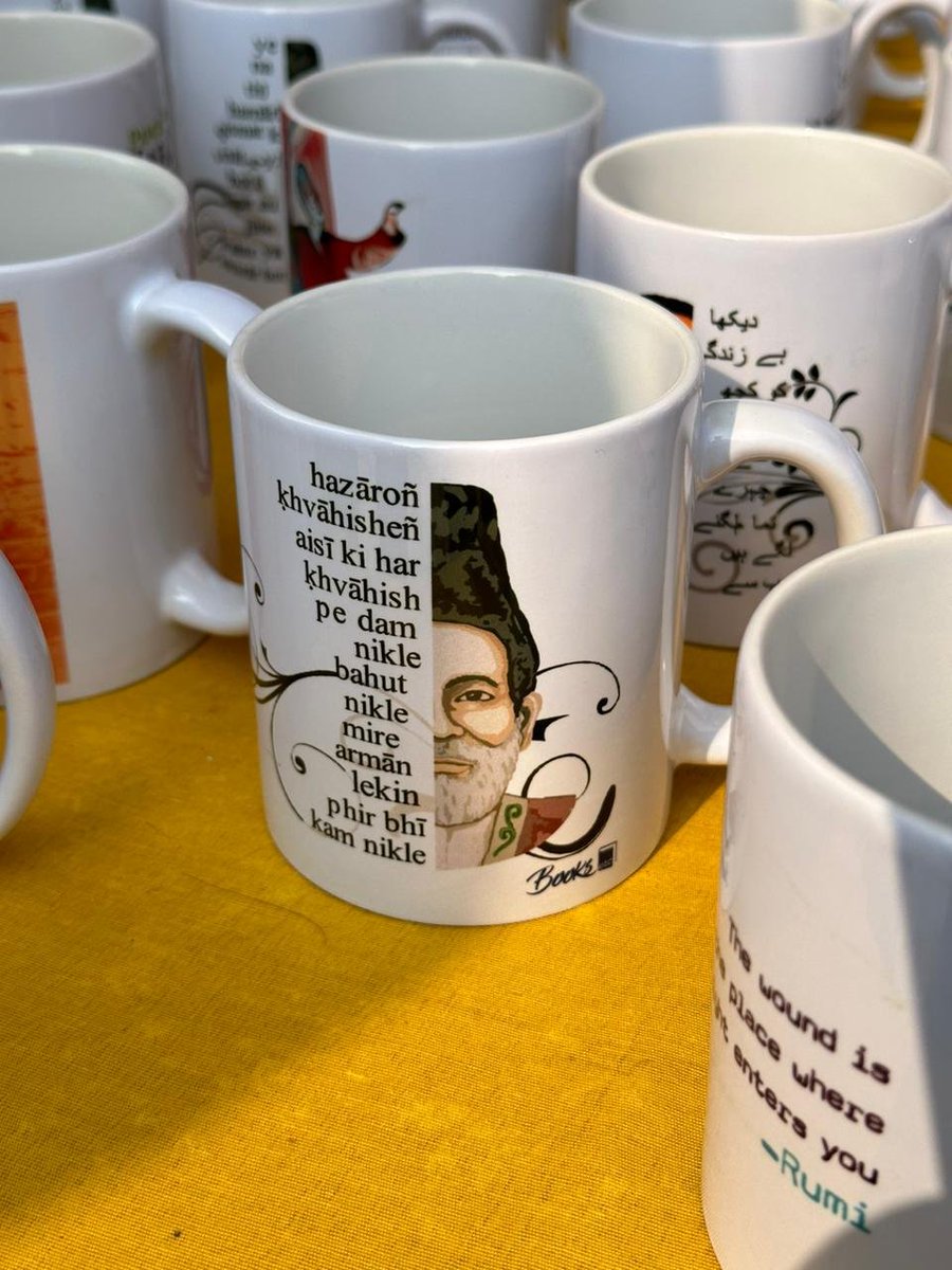 BooksetcCo's tweet photo. For dreamers and lovers of Urdu poetry, this mug is a daily reminder that some desires are too beautiful to fade.
Shop here - https://t.co/A7waqsCOD7
#ghalibpoetry #literarymerch #urdupoetry #muglover https://t.co/6ZFHcytcZW