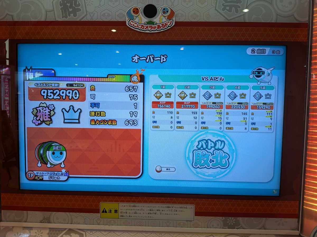 Ziryugamech's tweet photo. 縁のメンテが悪い太鼓でやるとこうなる
#太鼓の達人 https://t.co/mVevxUoq90