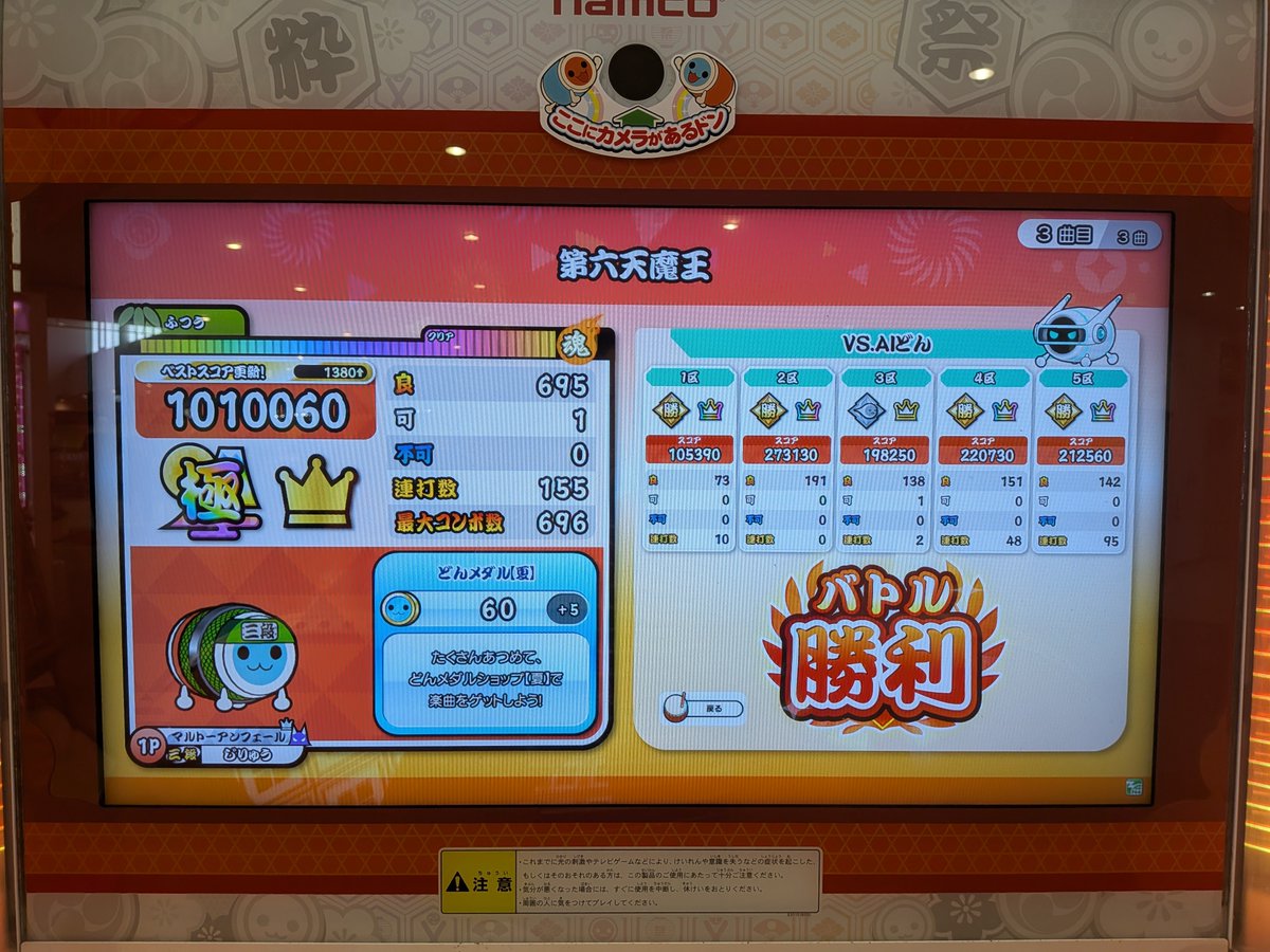Ziryugamech's tweet photo. 縁のメンテが悪い太鼓でやるとこうなる
#太鼓の達人 https://t.co/mVevxUoq90