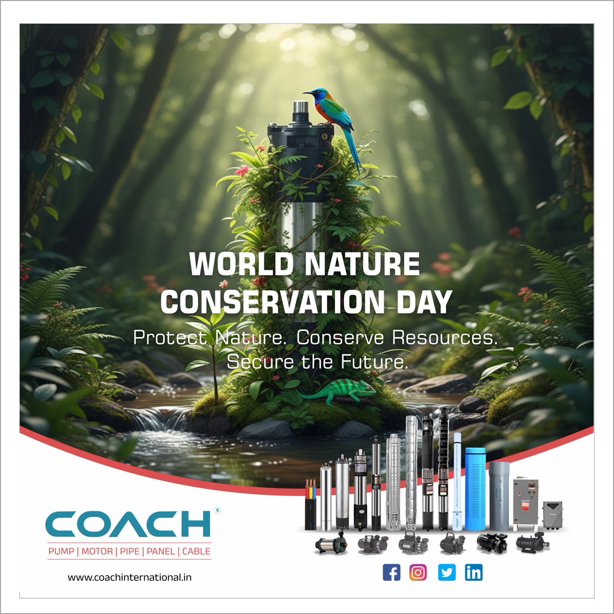coach_intl's tweet photo. 🌱 Nature is our greatest asset protecting it is our greatest responsibility...🌍

Warm Wishes on World Nature Conservation Day 🌿

#WorldNatureConservationDay
#ProtectOurPlanet
#Coachpipes #coachpumpsandmotors #waterpumps #submerciblepumps #Palanpur #captionpumps #coachpumps https://t.co/cG5pwQ8Vtj