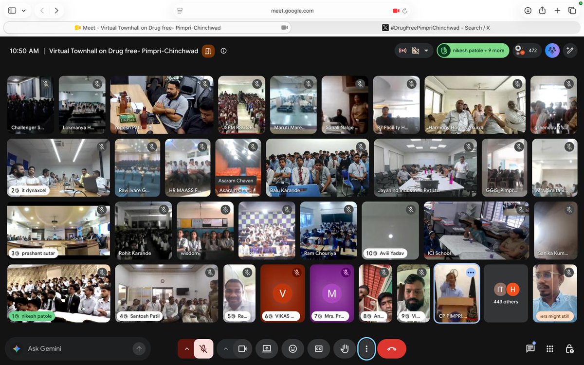 PCcityPolice's tweet photo. पिंपरी चिंचवड एकत्र येत आहे..!

Happy to see 470+ groups have already joined us from across our city for the Virtual Townhall on Drug Free Pimpri Chinchwad, beginning in just 10 minutes at 11:00 AM.

Let's all join the conversation by using hashtag #DrugFreePimpriChinchwad. https://t.co/Af1CfeyeBn