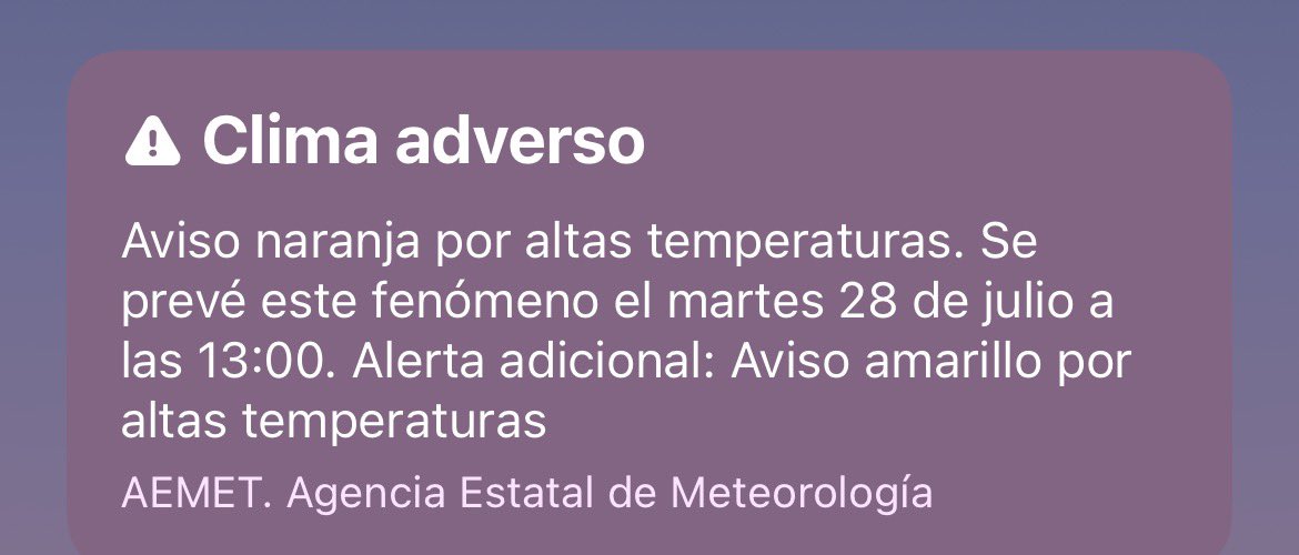 MariiaPozo's tweet photo. Supongo que por el miedo a que nos tachen de vagos, no se suspenden escuelas infantiles, trabajos al sol,campus de verano… Con un aviso naranja por altas temperaturas. 
Temperaturas que pueden ocasionar graves lesiones para la salud. 
Es para darle una vuelta. https://t.co/NtGivki44y